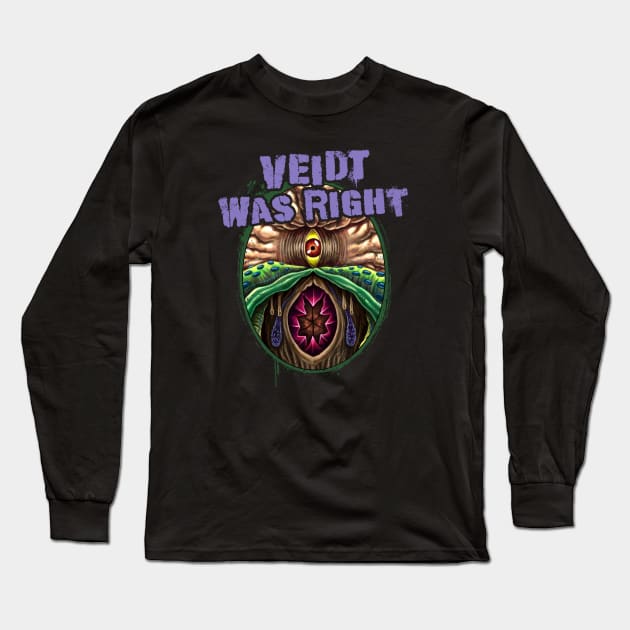 Veidt Was Right (Black Print) Long Sleeve T-Shirt by Nerdology